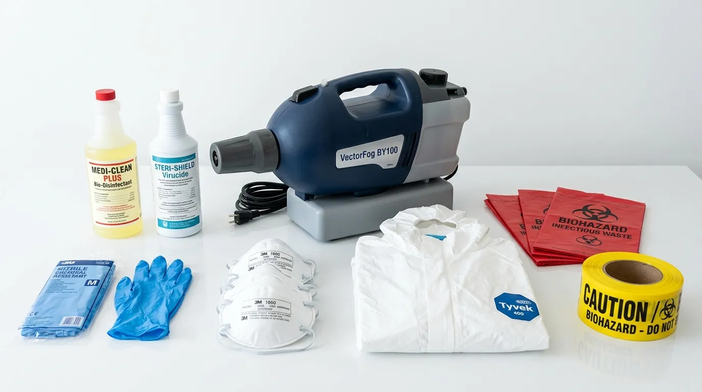 Professional biohazard remediation crew working in Gardiner