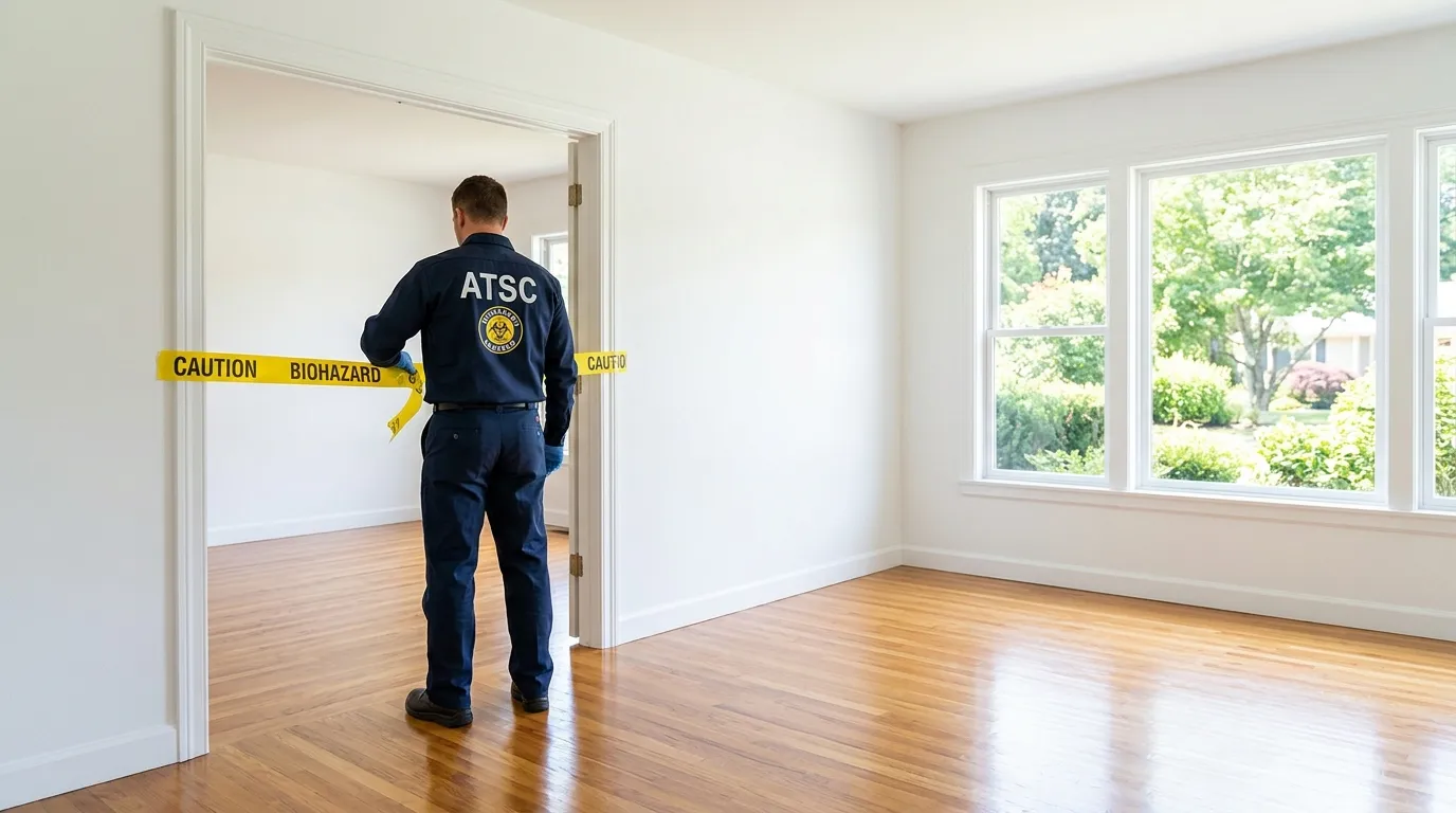 Certified biohazard cleanup crew performing Trauma Scene Cleanup in Gardiner
